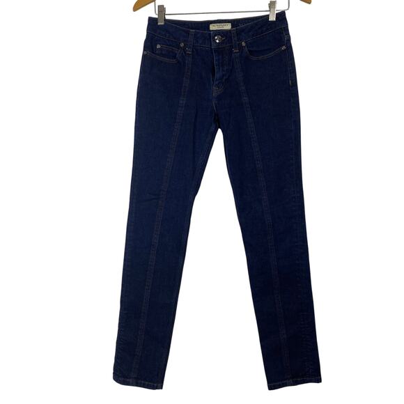 BURBERRY LONDON Mileham Skinny Jean Women 28x34 Dark Blue Designer Quiet Luxury - Picture 1 of 13